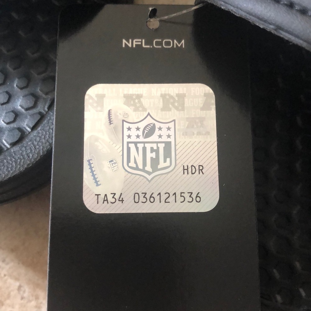 NWT Kids L 2-3 New Orleans Saints Black Slides - Picture 2 of 8